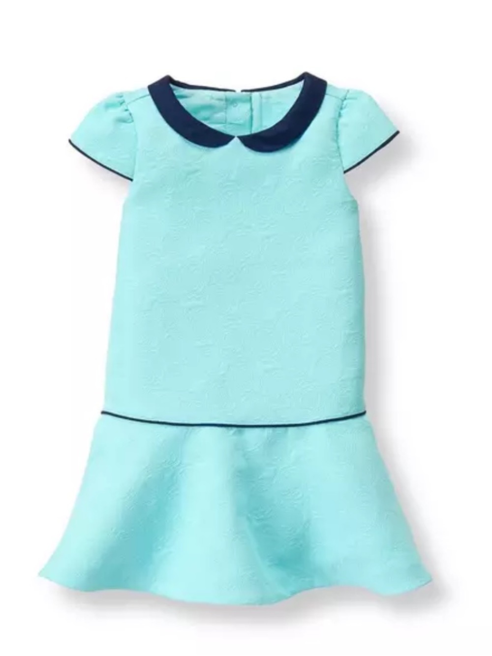 Janie and Jack Aqua Floral Jacquard Dress